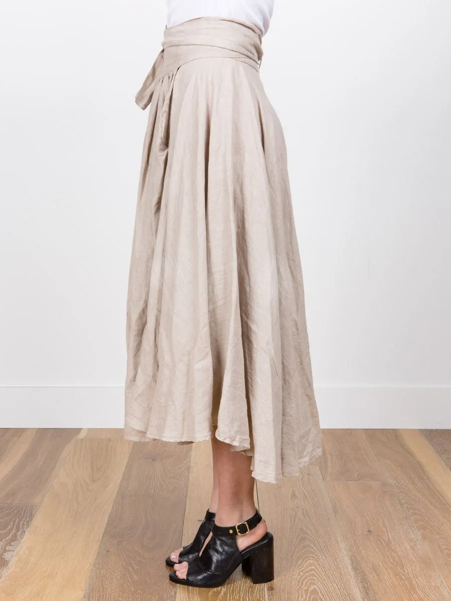 wrap skirt - oatmeal