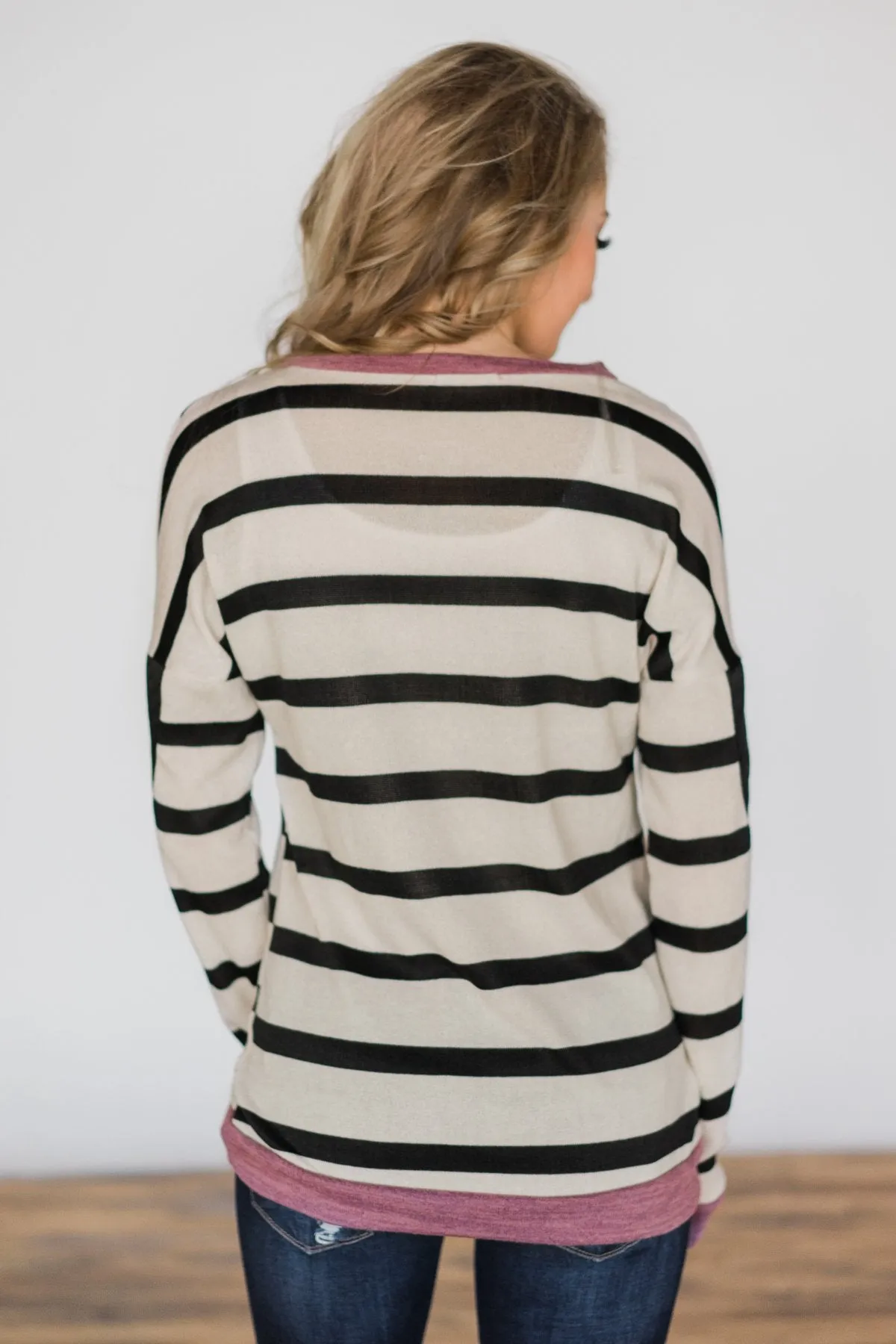 You Got it Bad Striped Top ~ Lilac