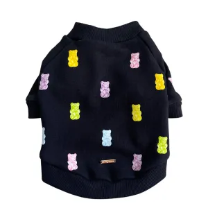 Yummy Bear Crewneck Top in Black