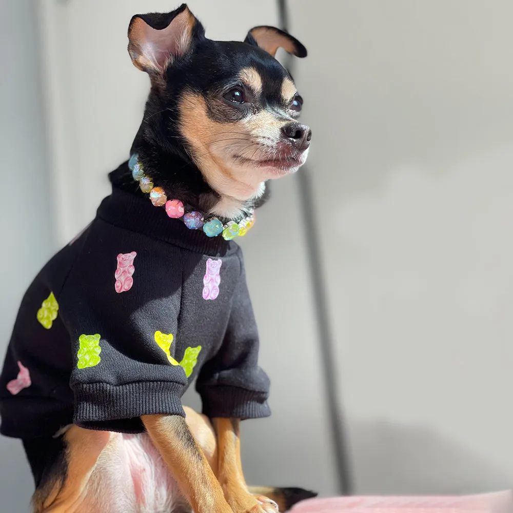 Yummy Bear Crewneck Top in Black