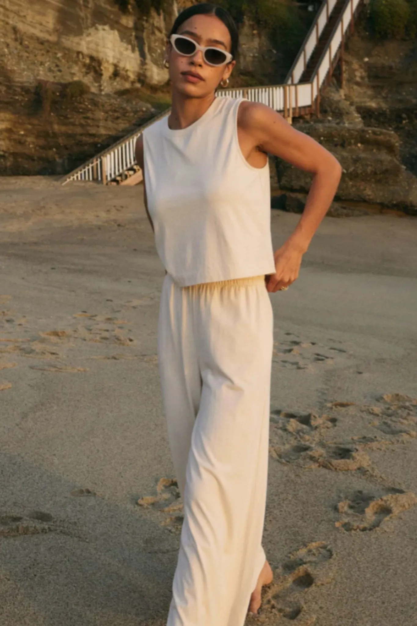 Z Supply: Scout Jersey Flare Pant in Sandshell