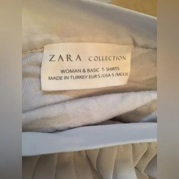 Zara Silk Pleated Asymmetrical Skirt